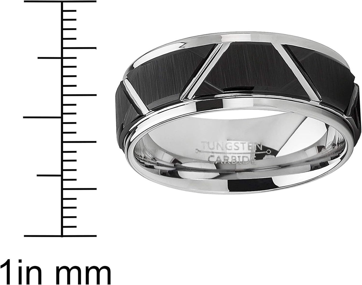 Chad - 8mm Tungsten Carbide Ring