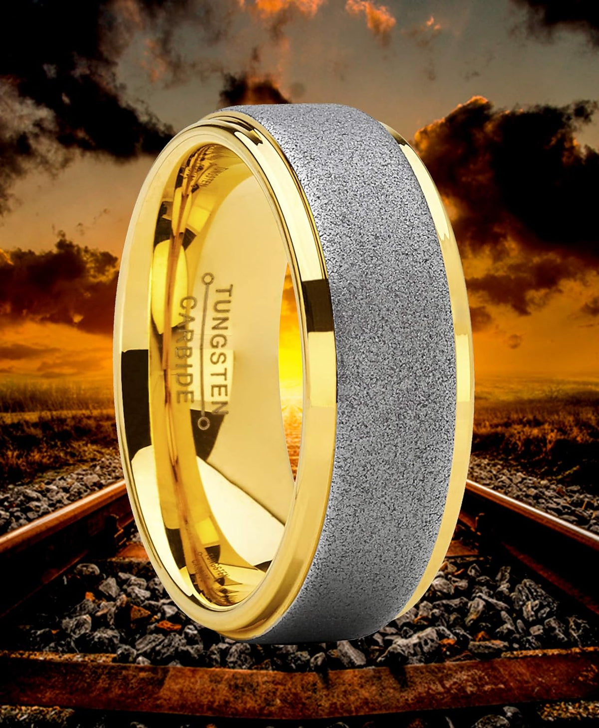 Ross - 8mm Tungsten Carbide Ring