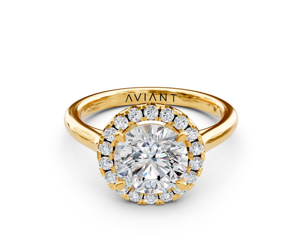 Fiona Solitaire engagement ring in 14k yellow gold