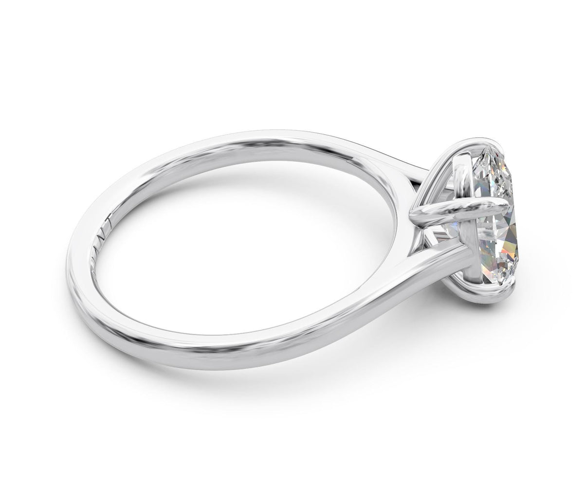 Imogen Solitaire engagement ring in 14k white gold