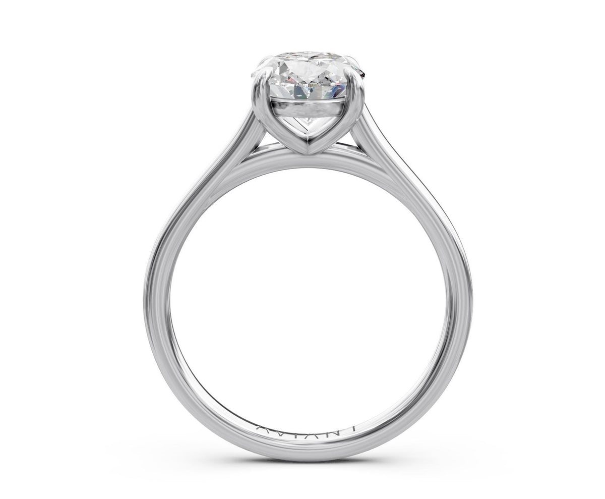 Imogen Solitaire engagement ring in 14k white gold