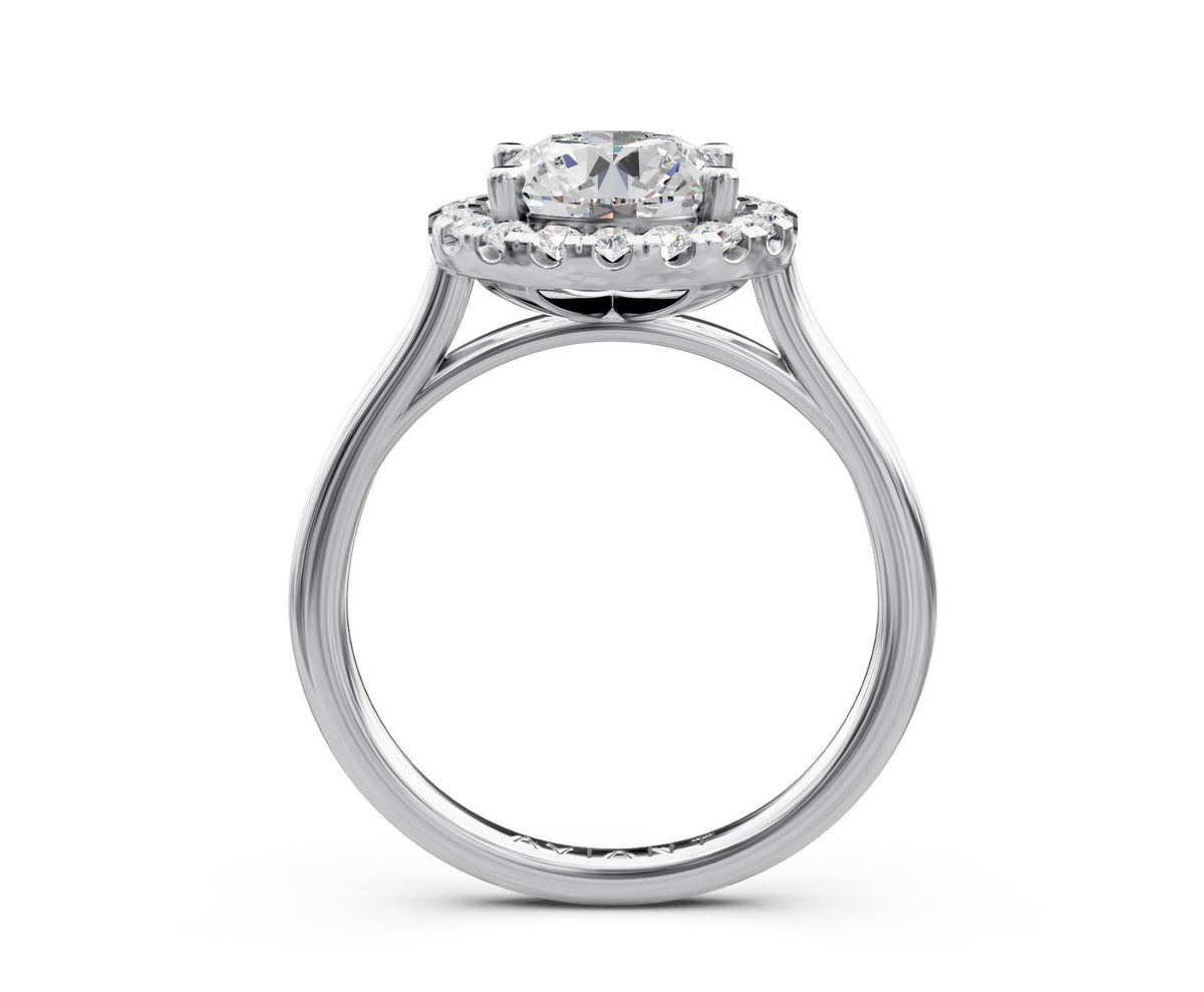 Fiona Solitaire engagement ring in 14k white gold