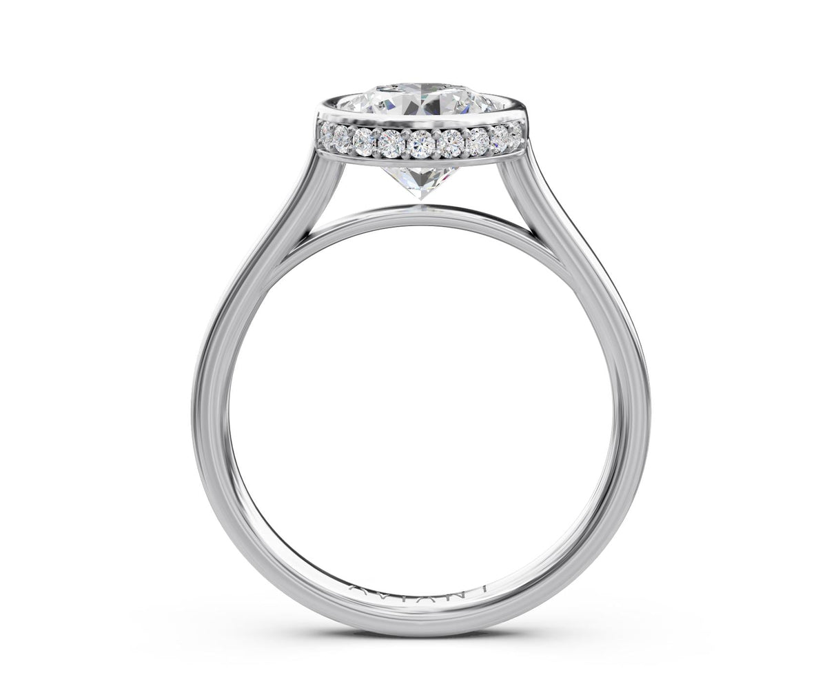 Willow Solitaire engagement ring in 14k white gold