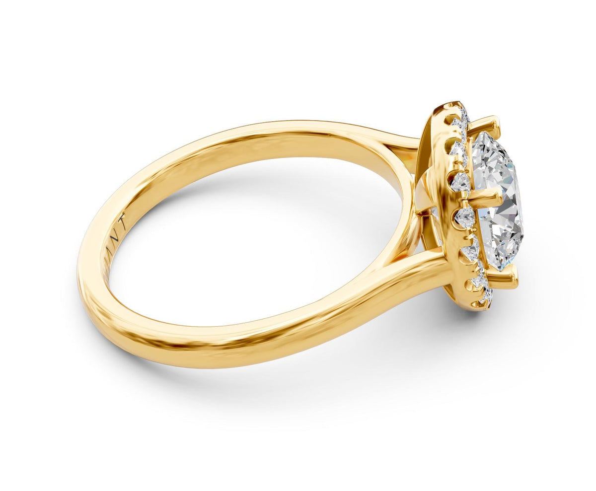 Fiona Solitaire engagement ring in 14k yellow gold