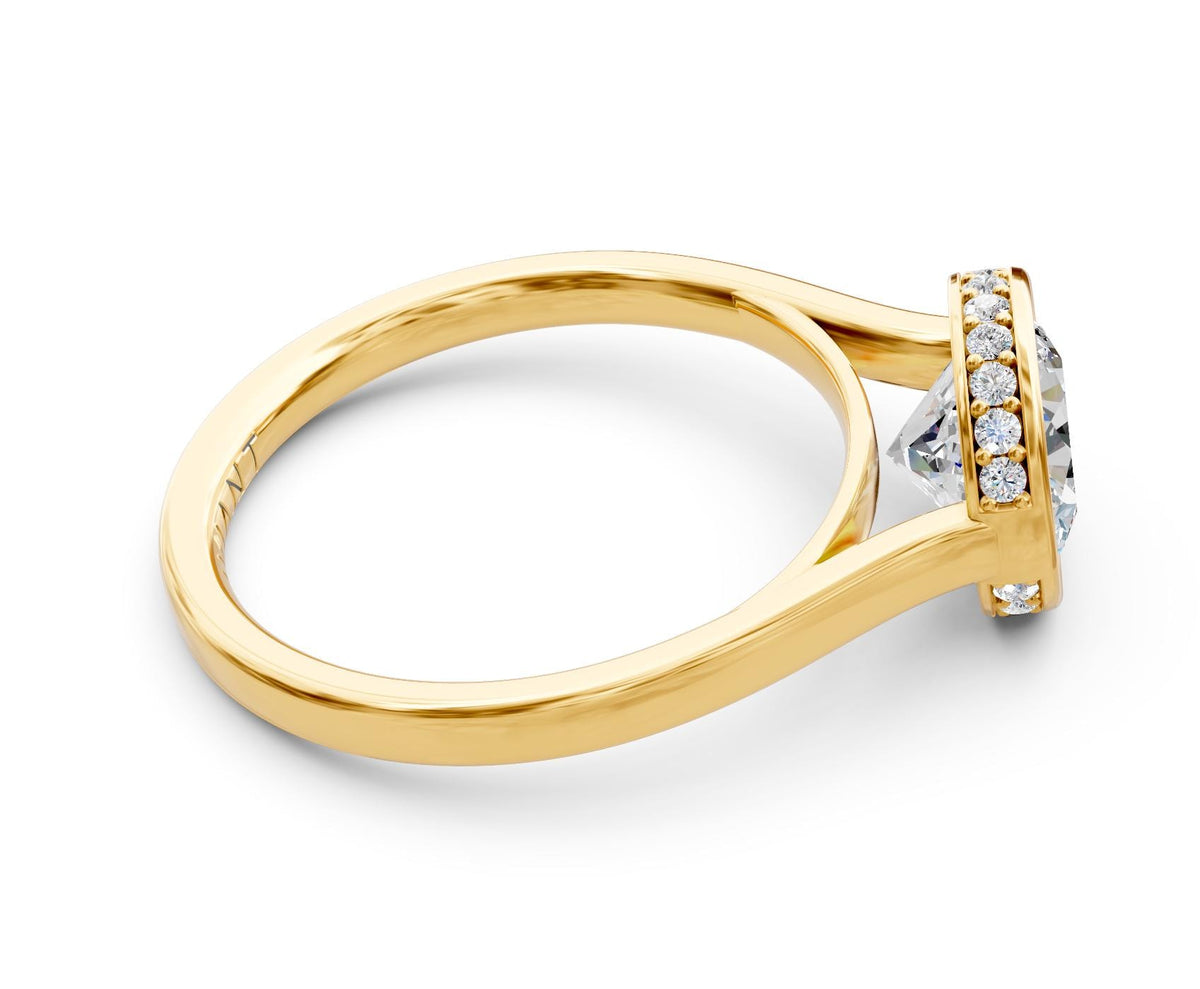 Willow Solitaire engagement ring in 14k yellow gold