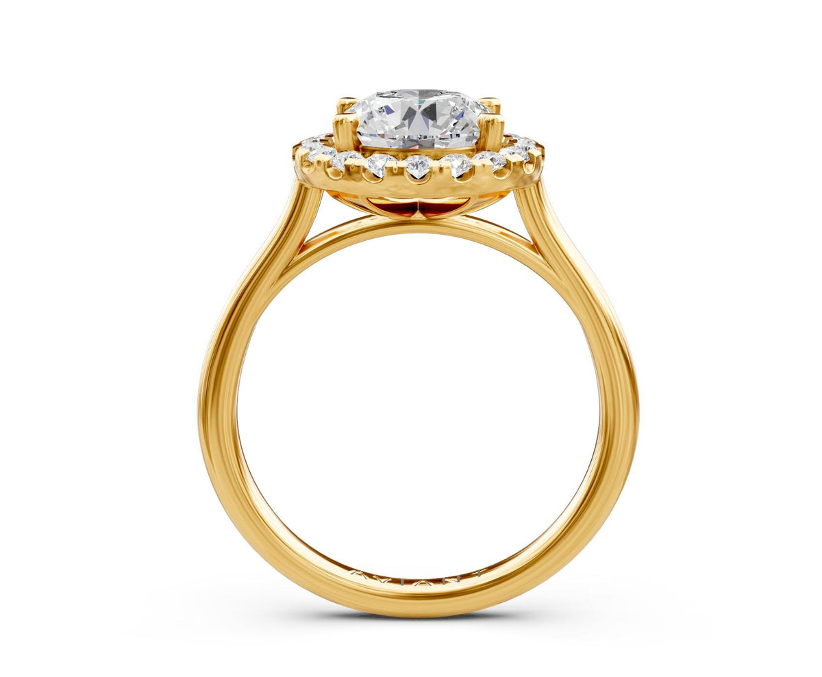 Fiona Solitaire engagement ring in 14k yellow gold