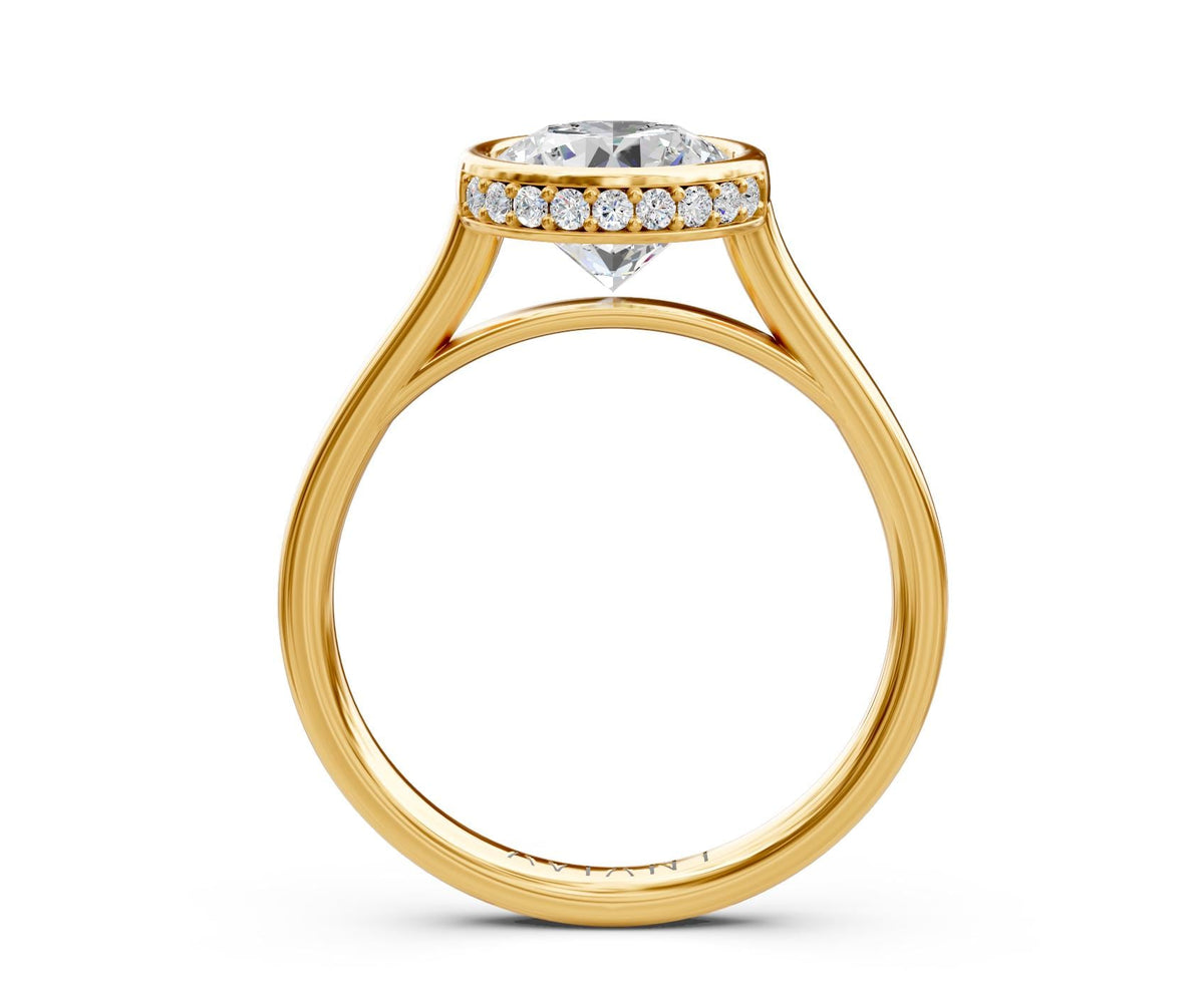 Willow Solitaire engagement ring in 14k yellow gold