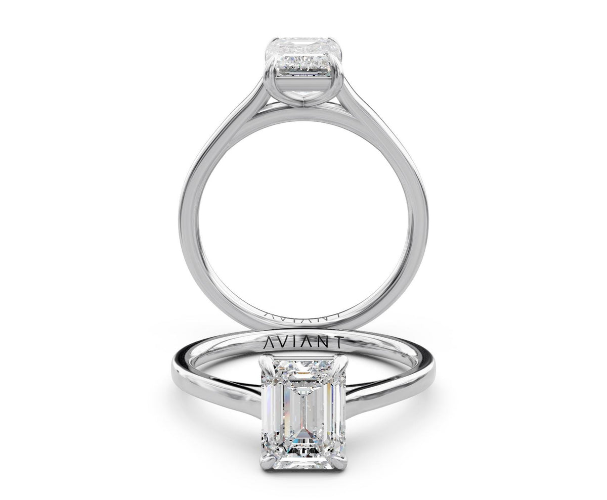 Juliet Solitaire engagement ring in 14k white gold