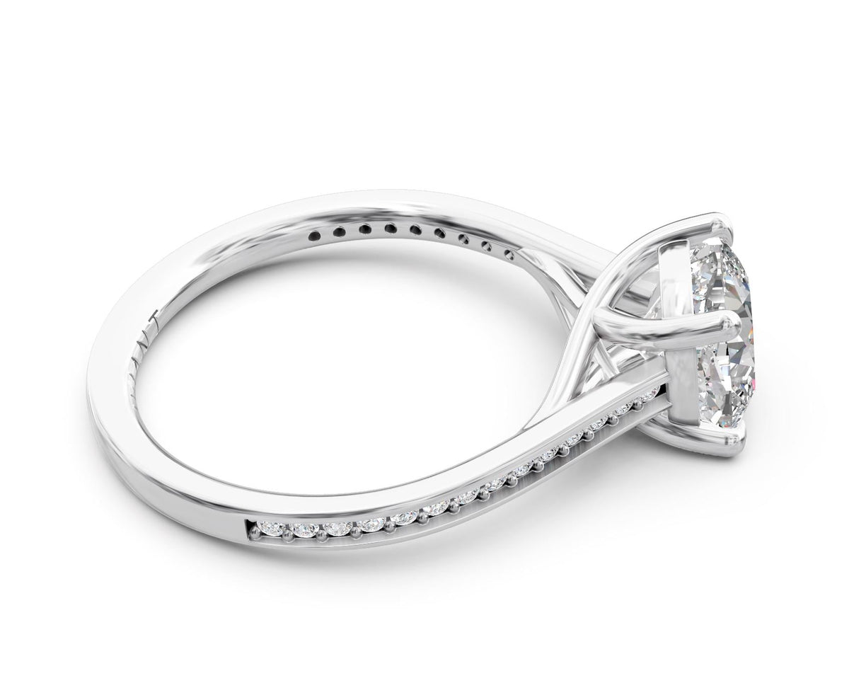 Olivia French Pavé engagement ring in 14k white gold