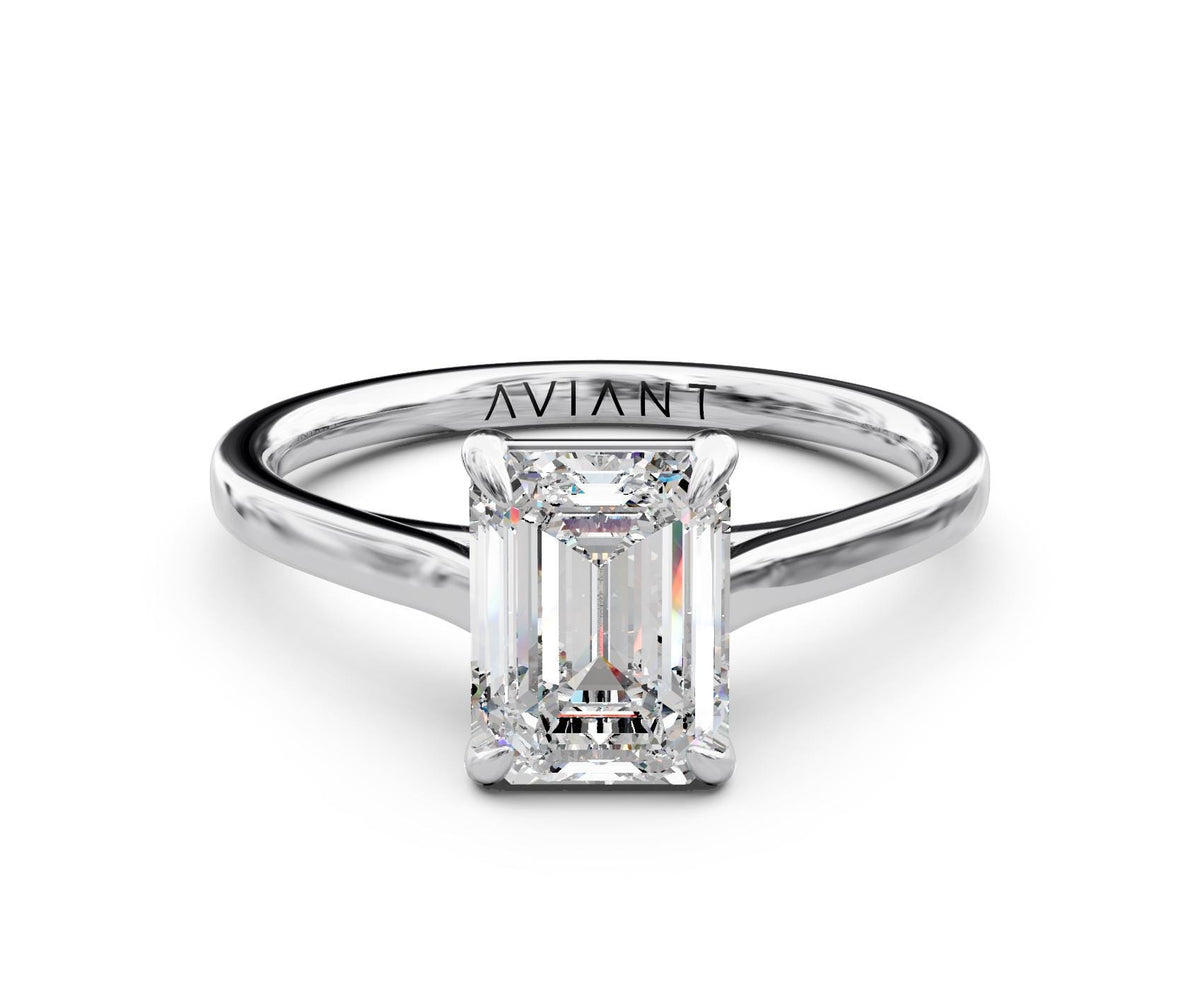 Juliet Solitaire engagement ring in 14k white gold
