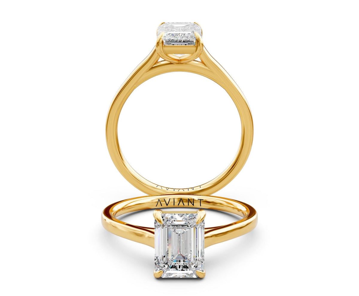 Juliet Solitaire engagement ring in 14k yellow gold