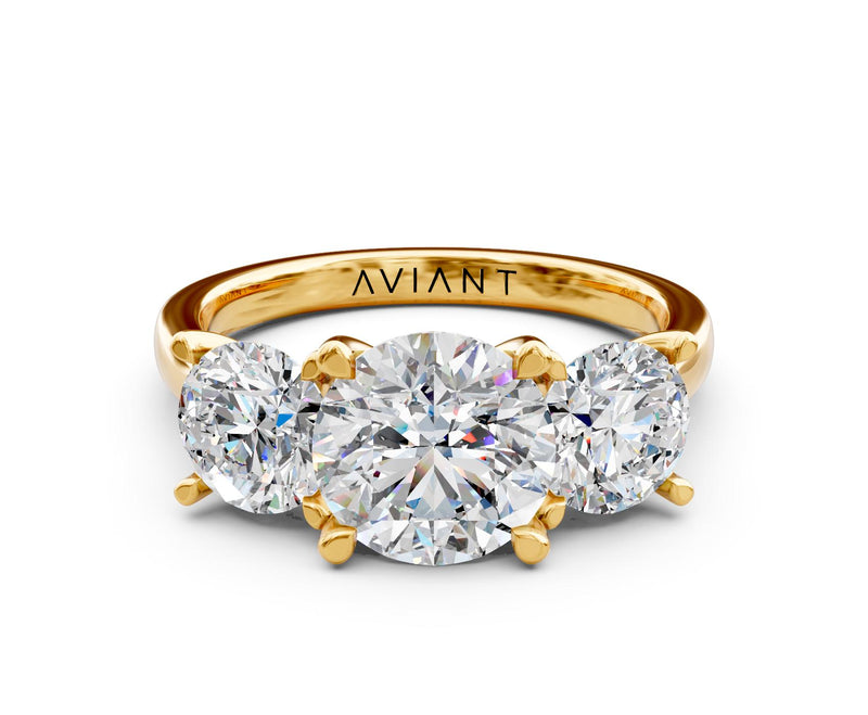 Penelope Three-Stone with 3ct Round Lab Diamond