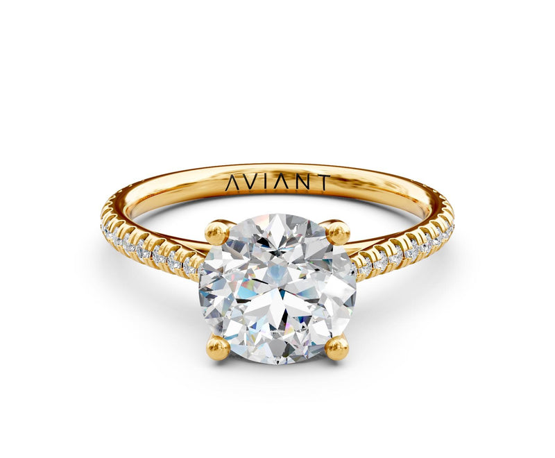 Stella French Pavé with 3ct Round Lab Diamond