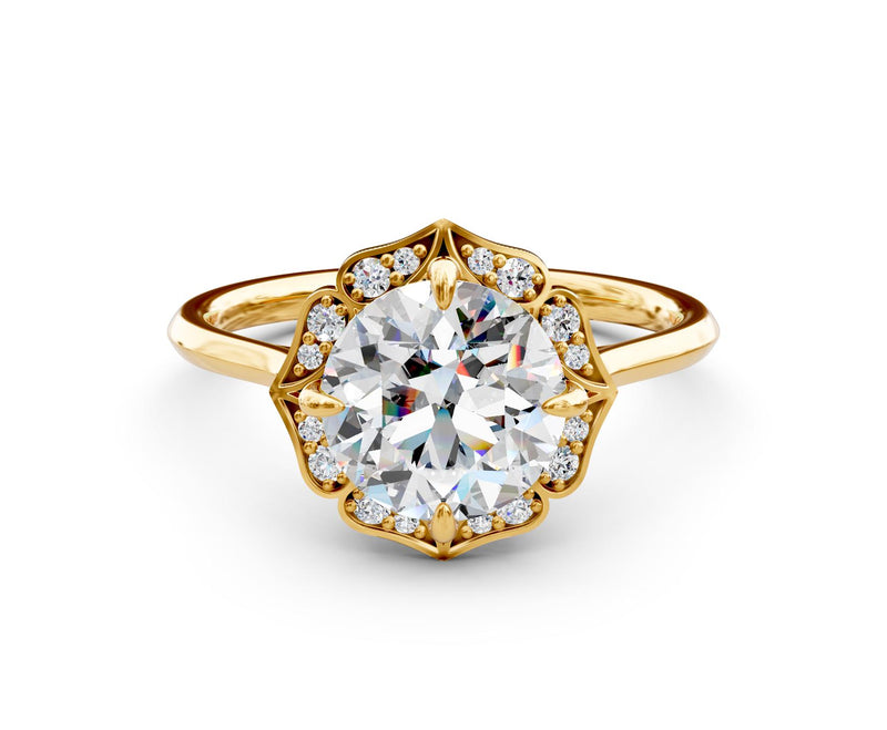 Phoebe Solitaire with 1ct Round Lab Diamond