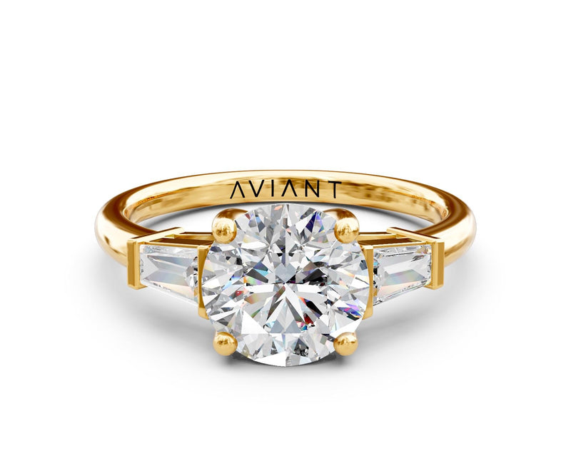Josephine Three-Stone with 3ct Round Lab Diamond