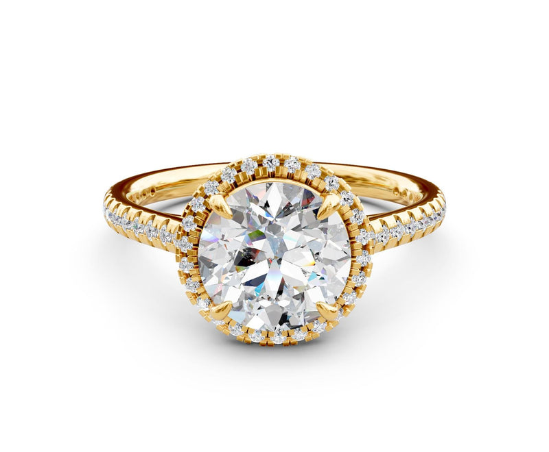 Rosalind Halo with 3ct Round Moissanite