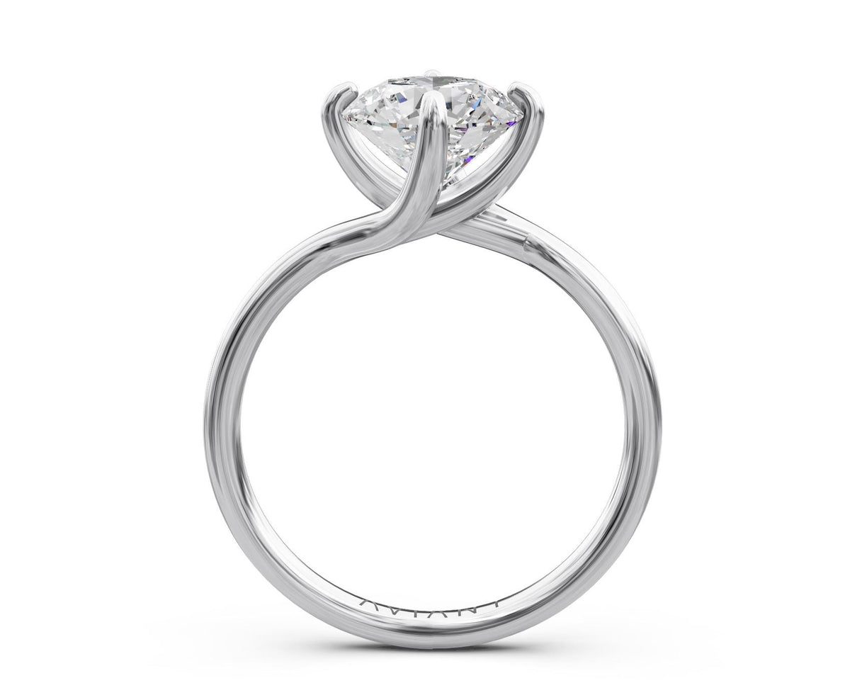 Florence Solitaire engagement ring in 14k white gold