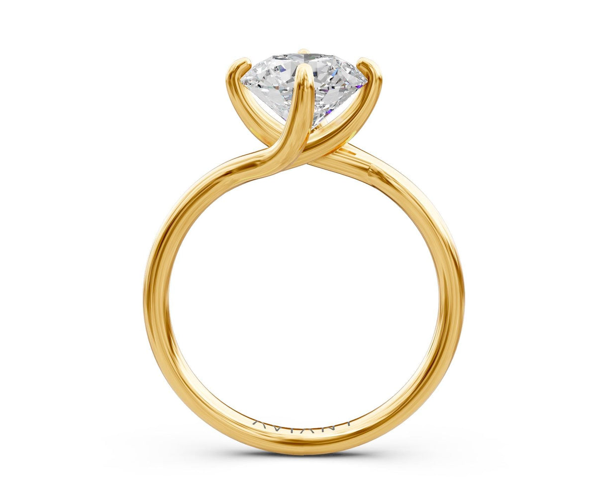 Florence Solitaire engagement ring in 14k yellow gold