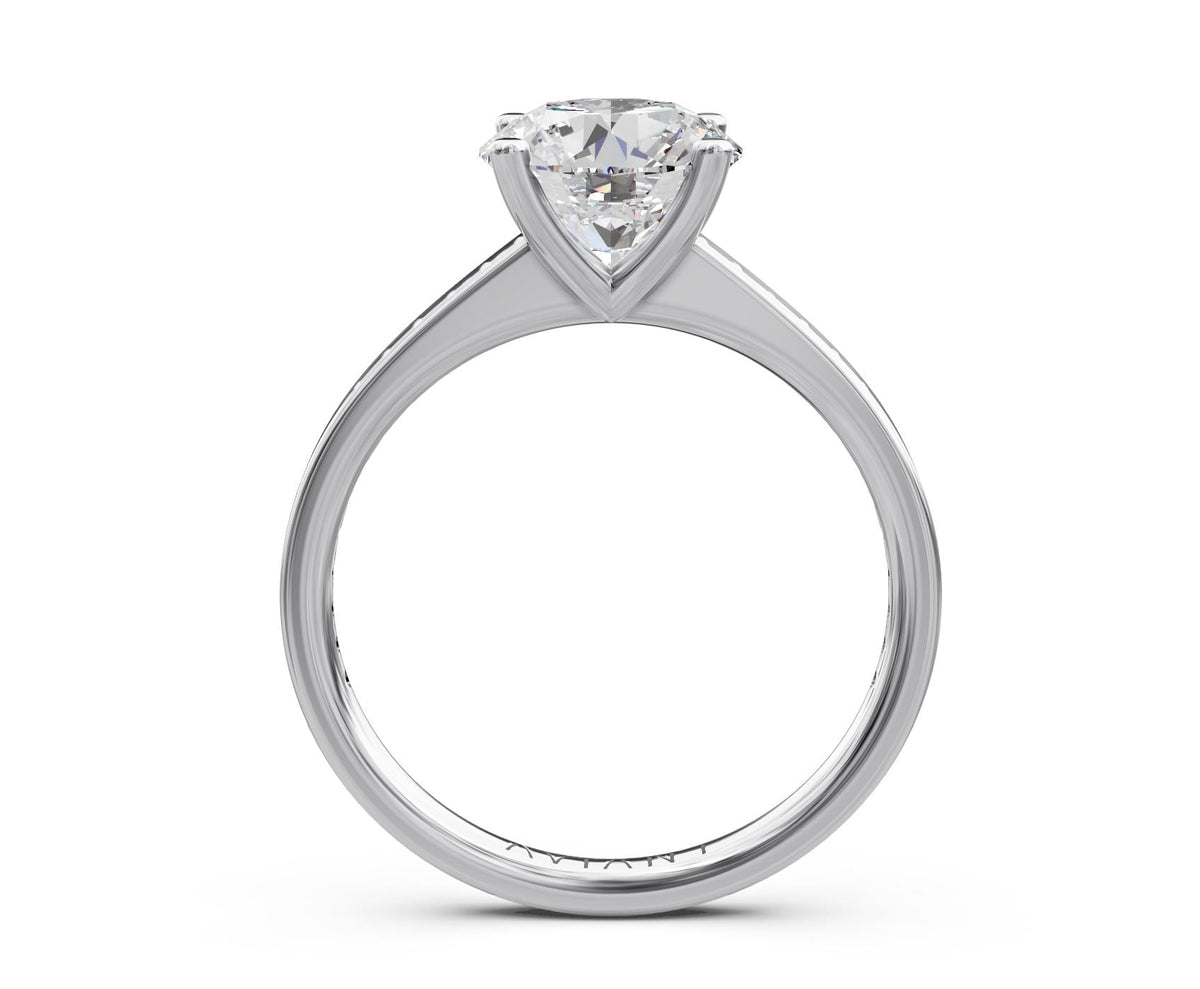 Nadia French Pavé engagement ring in 14k white gold