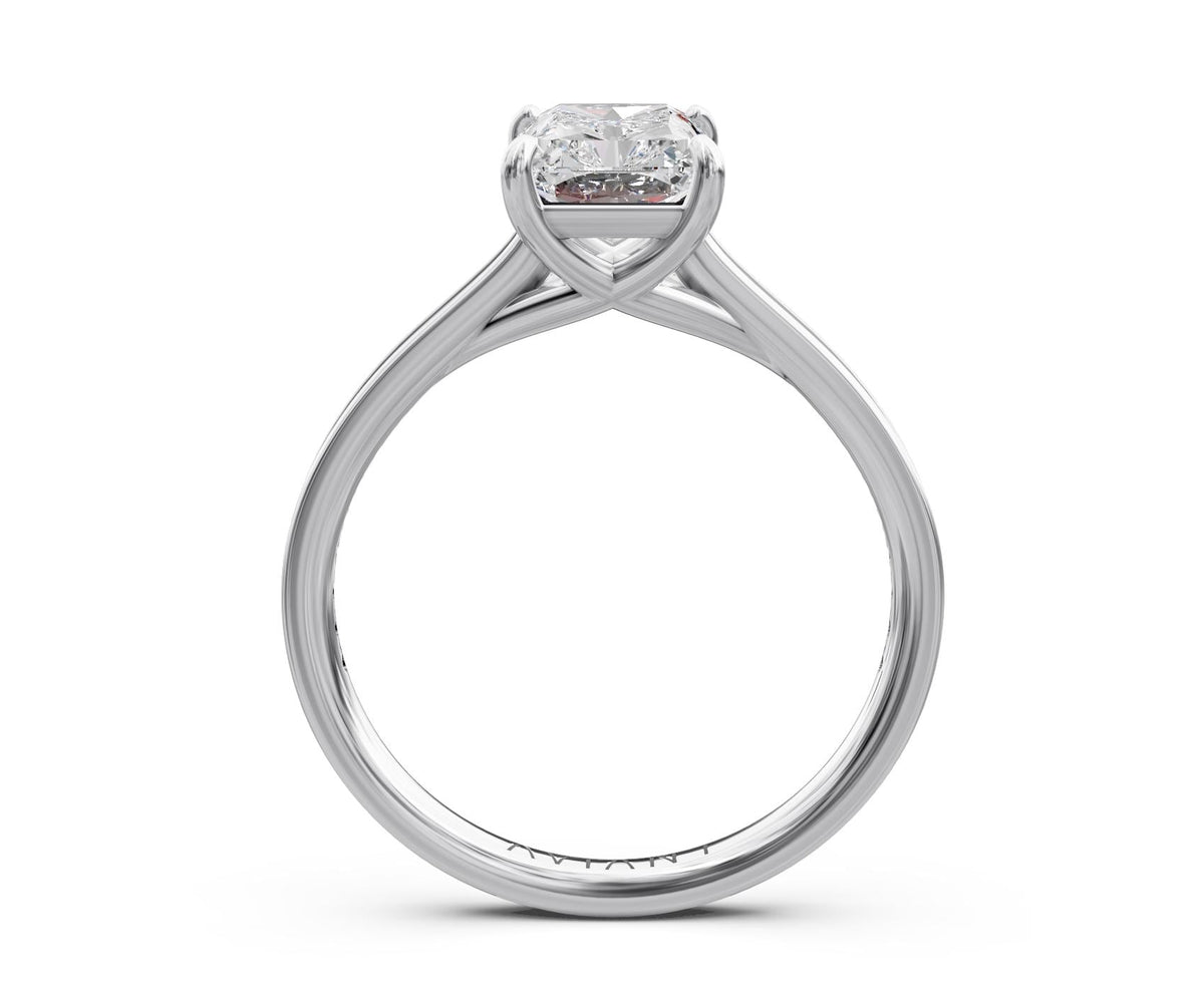 Sophia French Pavé engagement ring in 14k white gold
