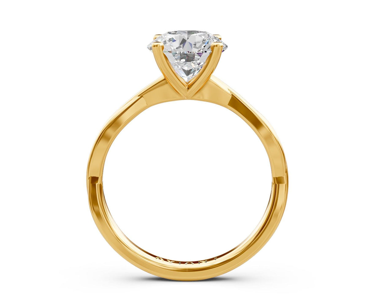 Bianca Solitaire engagement ring in 14k yellow gold