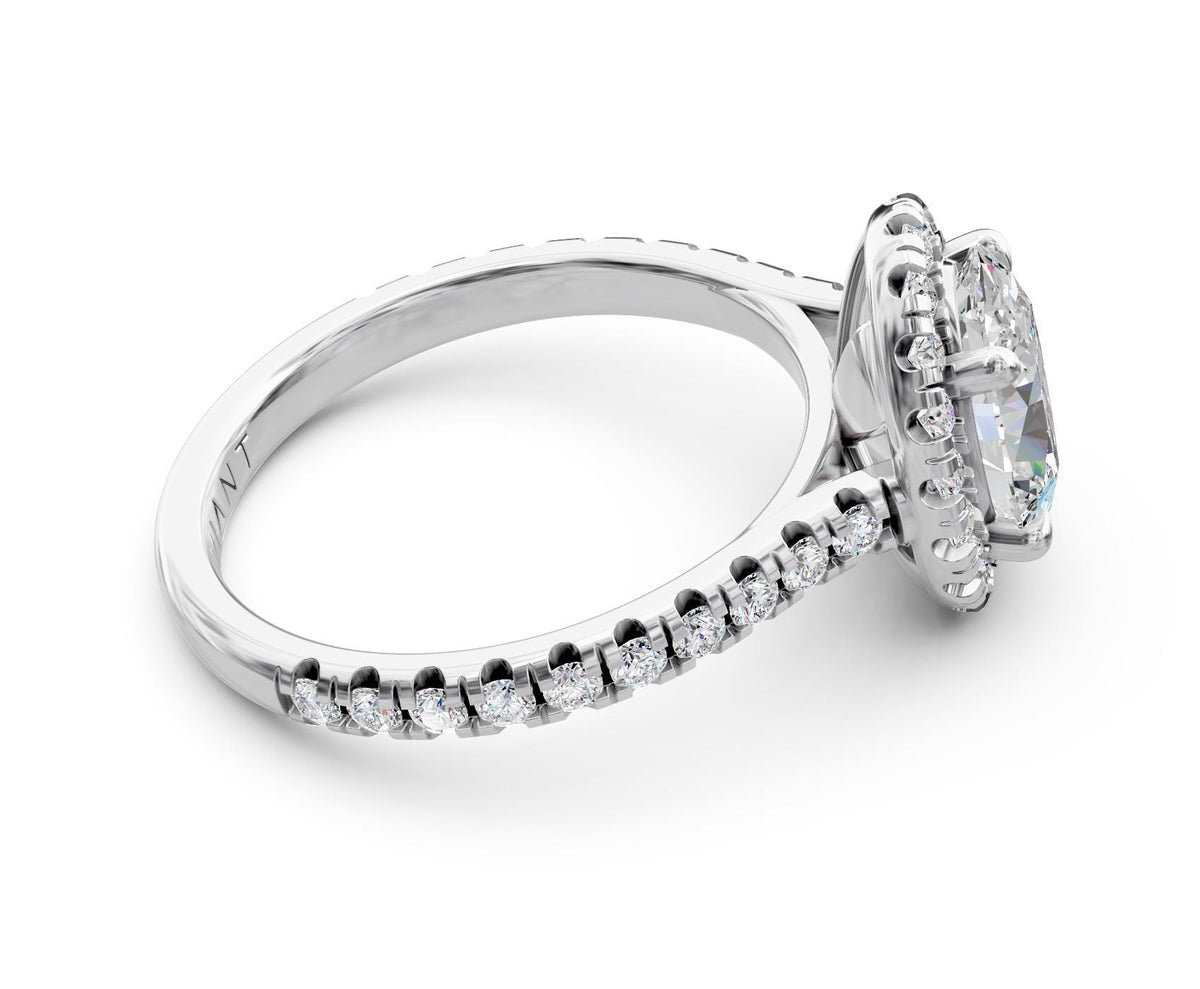 Vivian Halo engagement ring in 14k white gold