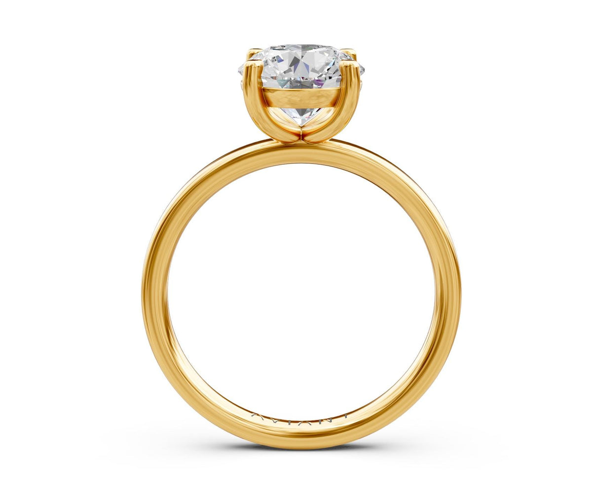 Celeste Solitaire engagement ring in 14k yellow gold