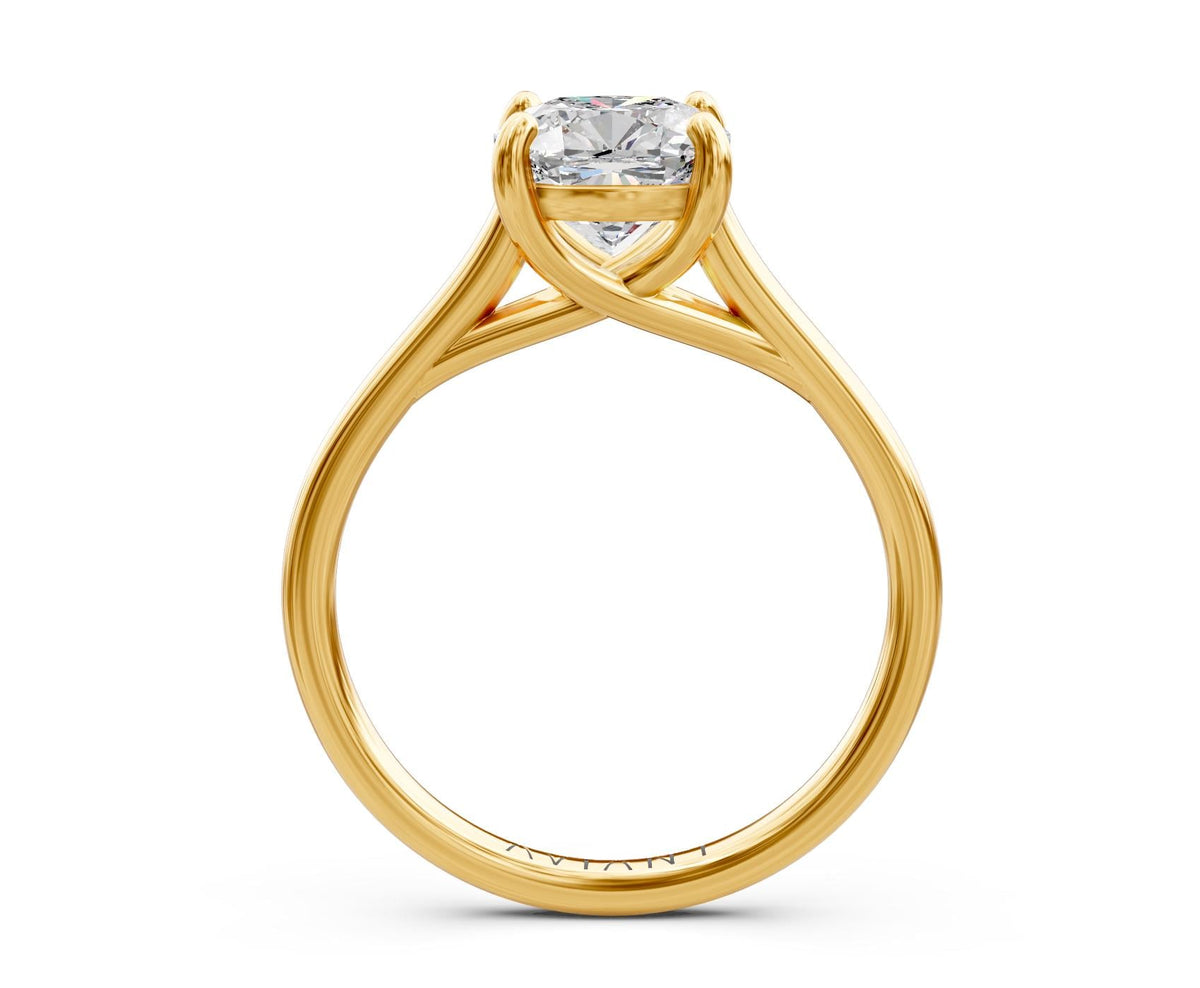 Zoe Solitaire engagement ring in 14k yellow gold