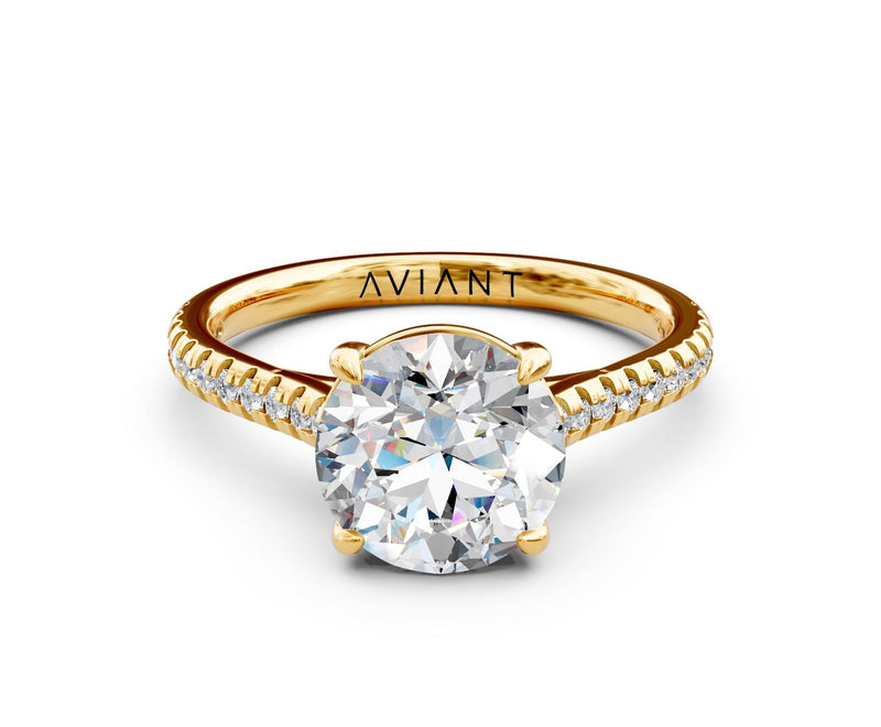 Margot French Pavé with 1ct Round Lab Diamond