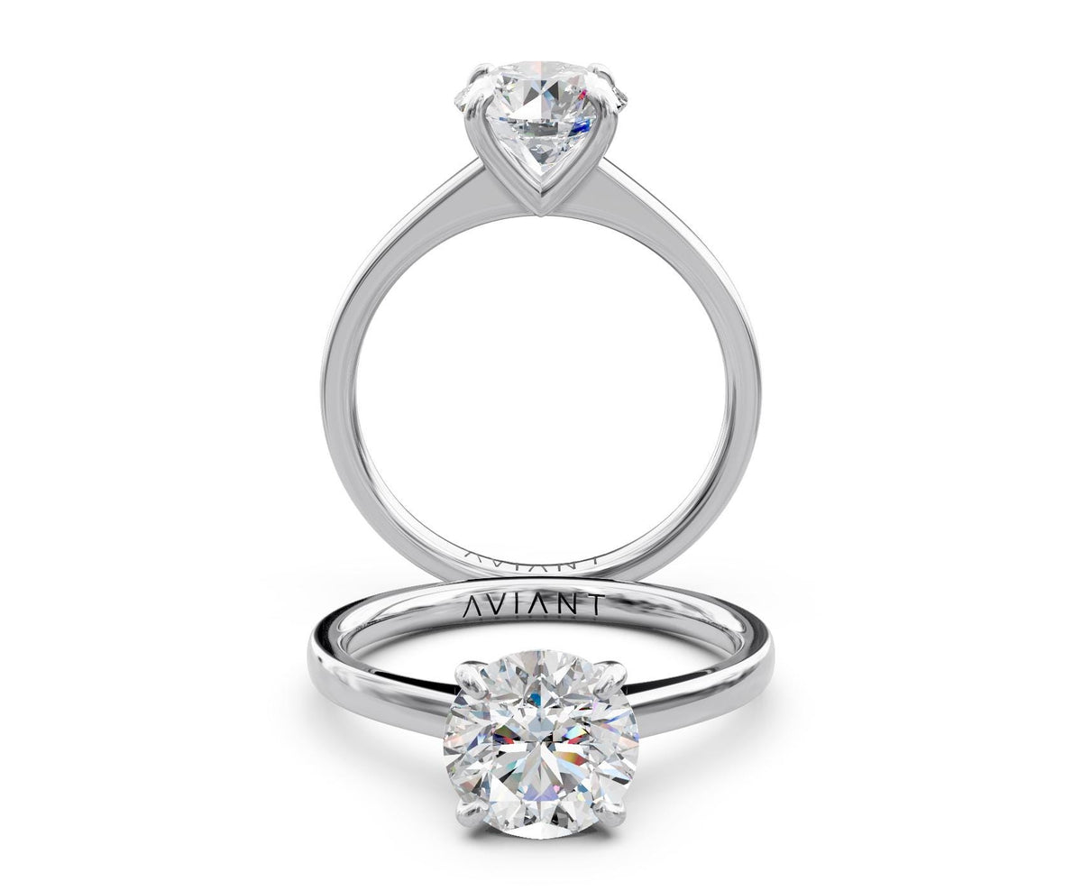 Ruby Solitaire engagement ring in 14k white gold