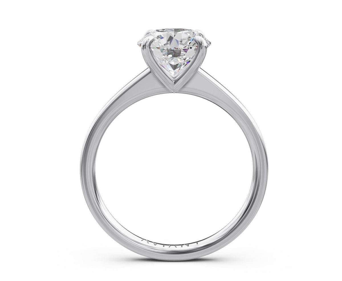 Ruby Solitaire engagement ring in 14k white gold