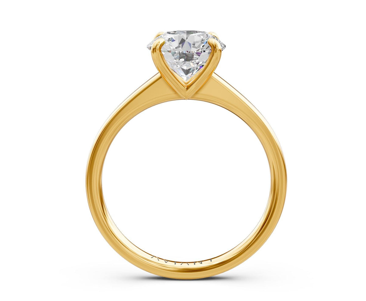 Ruby Solitaire engagement ring in 14k yellow gold