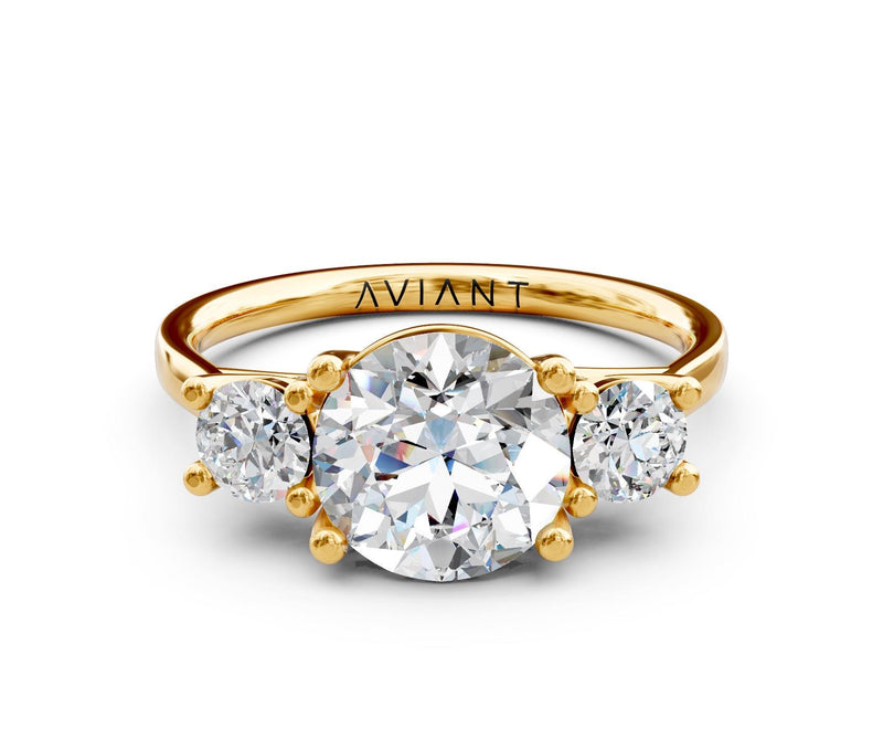 Valentina Three-Stone with 1ct Round Lab Diamond
