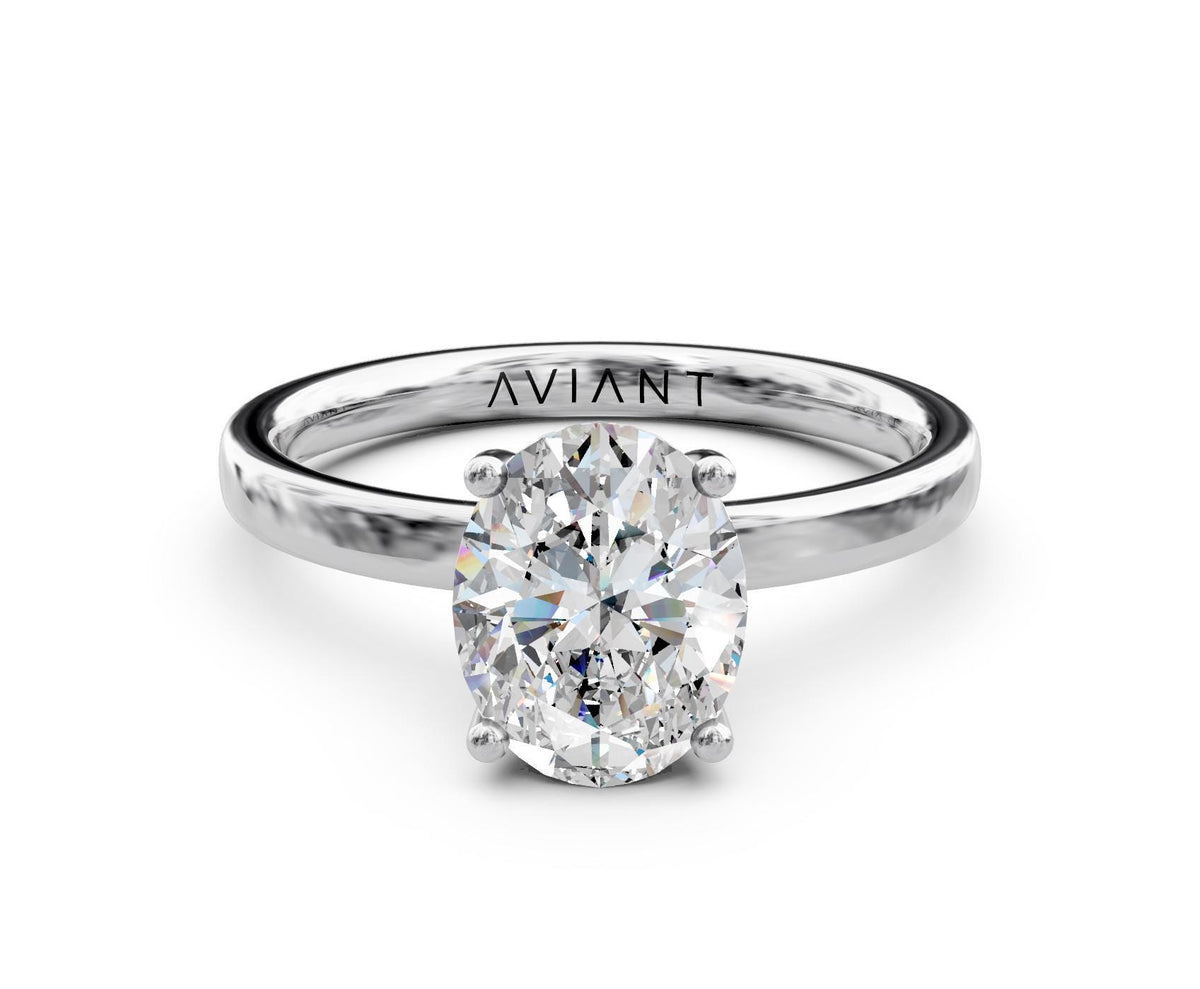 Scarlett Solitaire engagement ring in 14k white gold