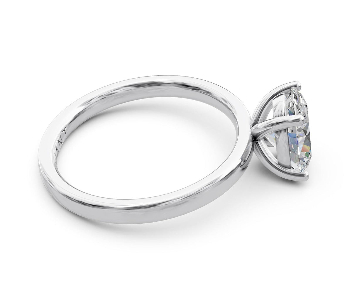 Scarlett Solitaire engagement ring in 14k white gold