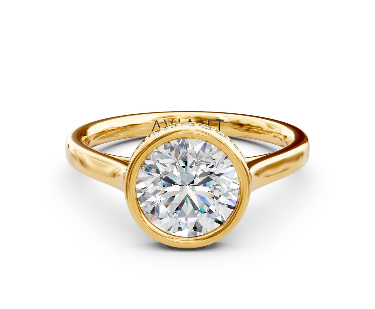 Willow Solitaire engagement ring in 14k yellow gold
