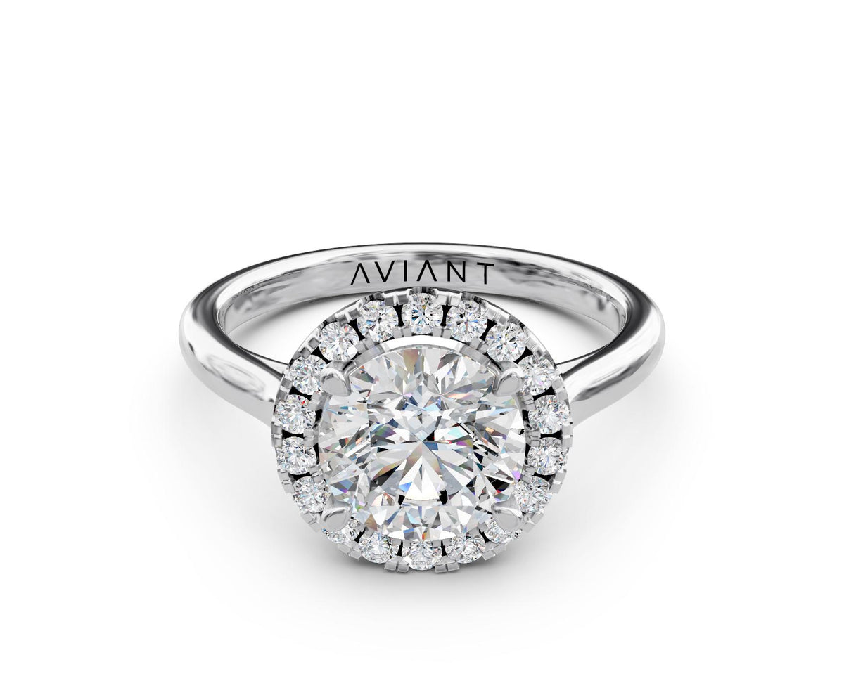 Fiona Solitaire engagement ring in 14k white gold
