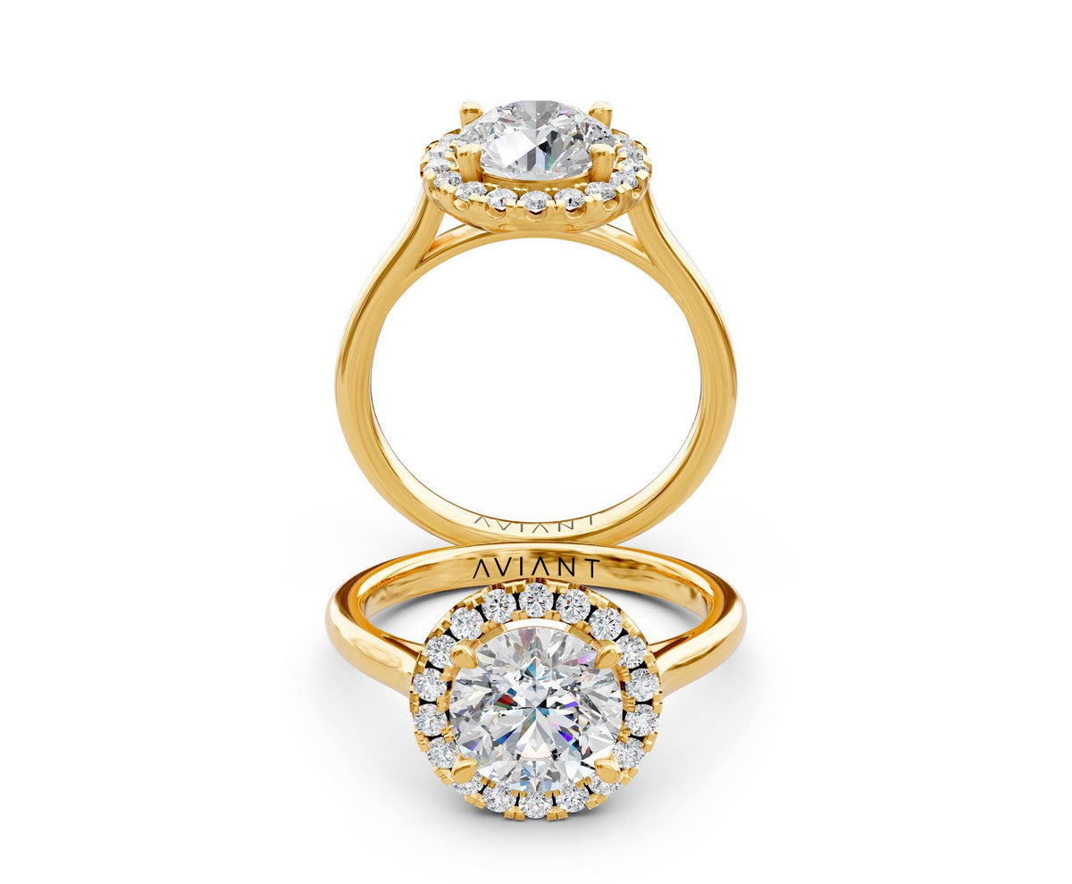 Fiona Solitaire engagement ring in 14k yellow gold