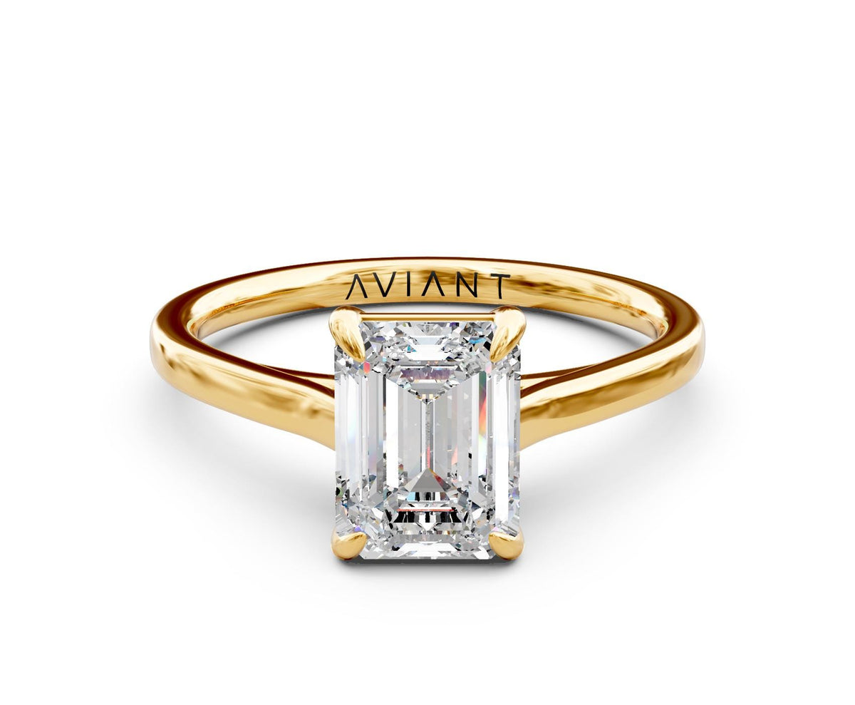 Juliet Solitaire engagement ring in 14k yellow gold
