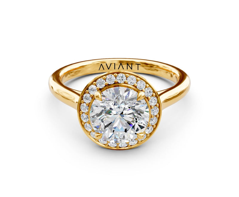 Noelle Halo with 3ct Round Moissanite