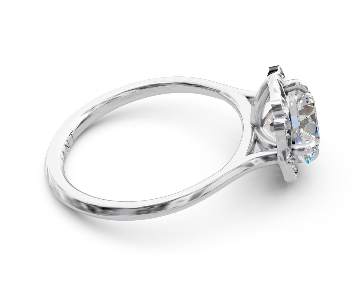 Phoebe Solitaire engagement ring in 14k white gold