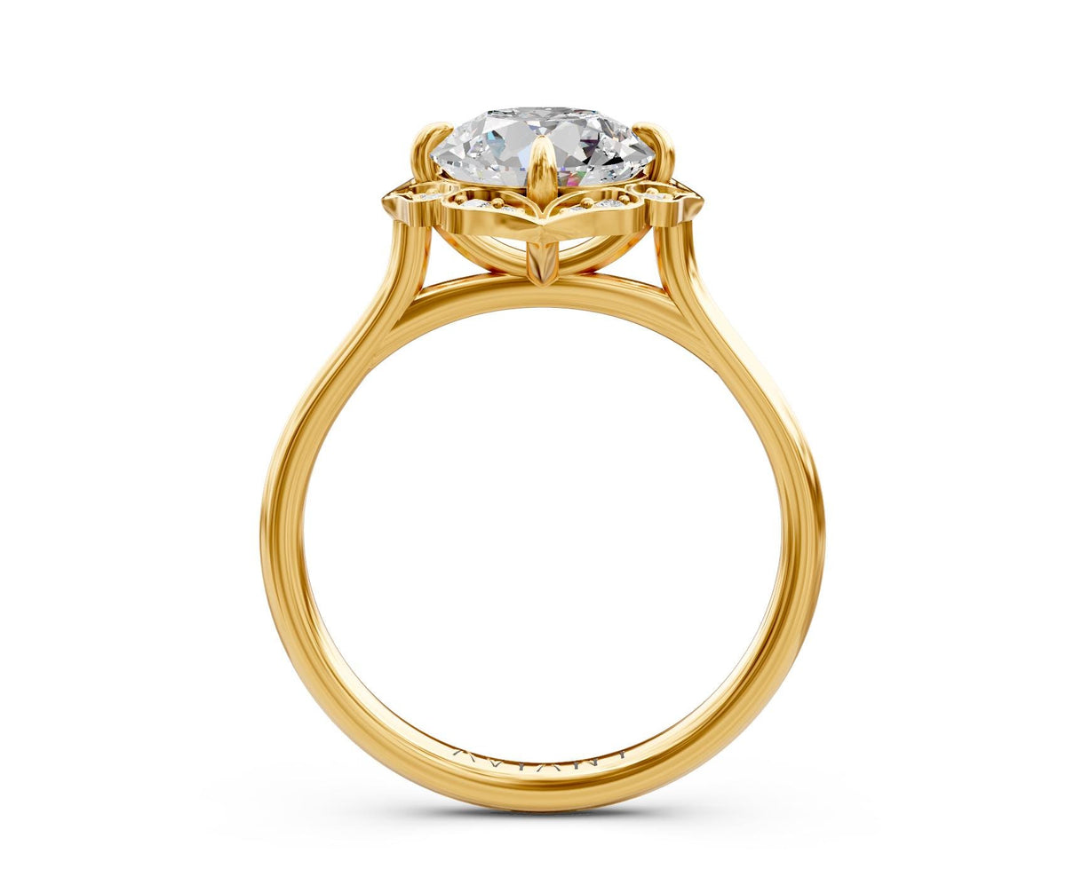 Phoebe Solitaire engagement ring in 14k yellow gold