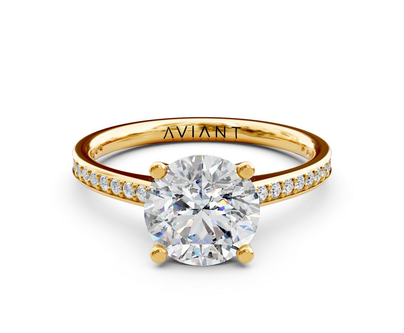 Nadia French Pavé with 3ct Round Lab Diamond