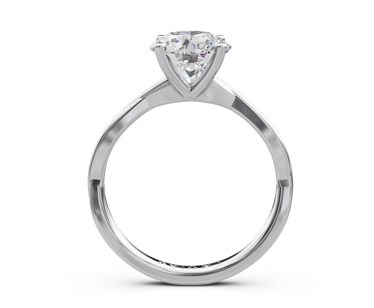 Bianca Solitaire engagement ring in 14k white gold