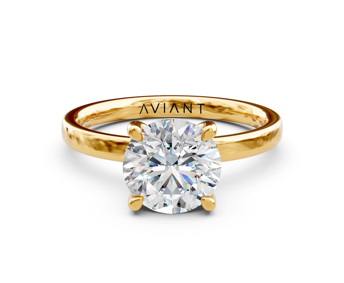 Celeste Solitaire engagement ring in 14k yellow gold
