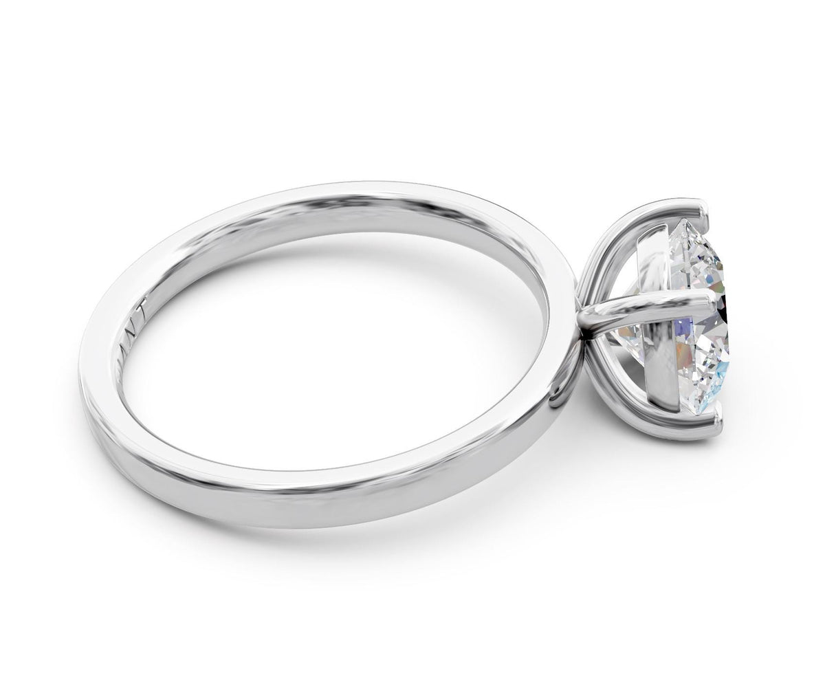 Celeste Solitaire engagement ring in 14k white gold