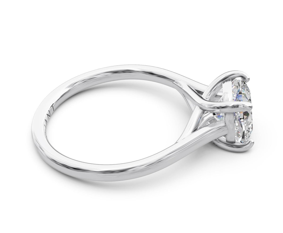 Zoe Solitaire engagement ring in 14k white gold