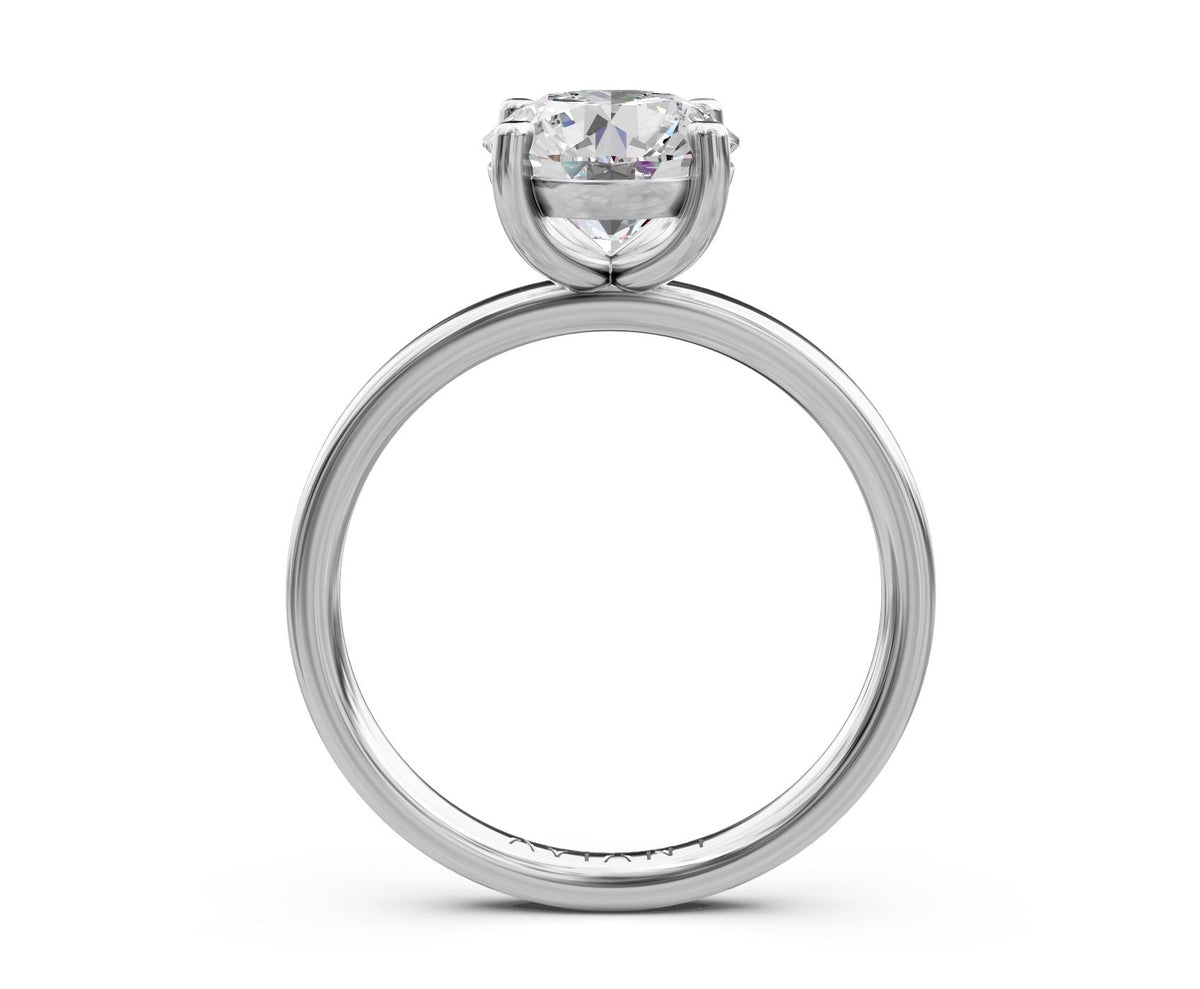Celeste Solitaire engagement ring in 14k white gold