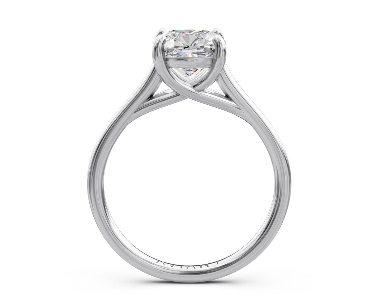 Zoe Solitaire engagement ring in 14k white gold