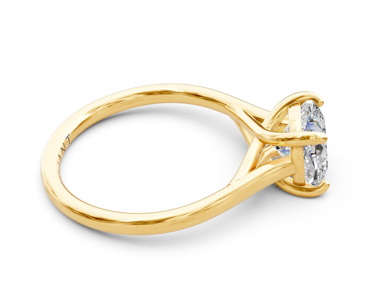 Zoe Solitaire engagement ring in 14k yellow gold
